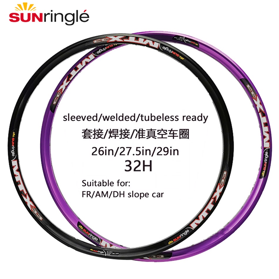 ขอบล้อ 26 27.5 29 นิ้ว Sunringle MTX33 High Strength Bike rim 26/27.5/29in 32H ขอบล้อจักรยาน อะไหล่จ
