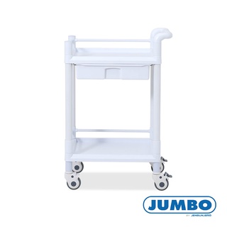 Jenstore Jumbo MDC-2A รถเข็น ABS 2 ชั้น + 1 ลิ้นชัก