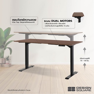 [กทม. 3-5 วัน ส่ง] SB Design Square โต๊ะทำงาน รุ่น Luke สีไม้เข้ม (W150XD70XH70 ซม) แบรนด์ SB FURNITURE