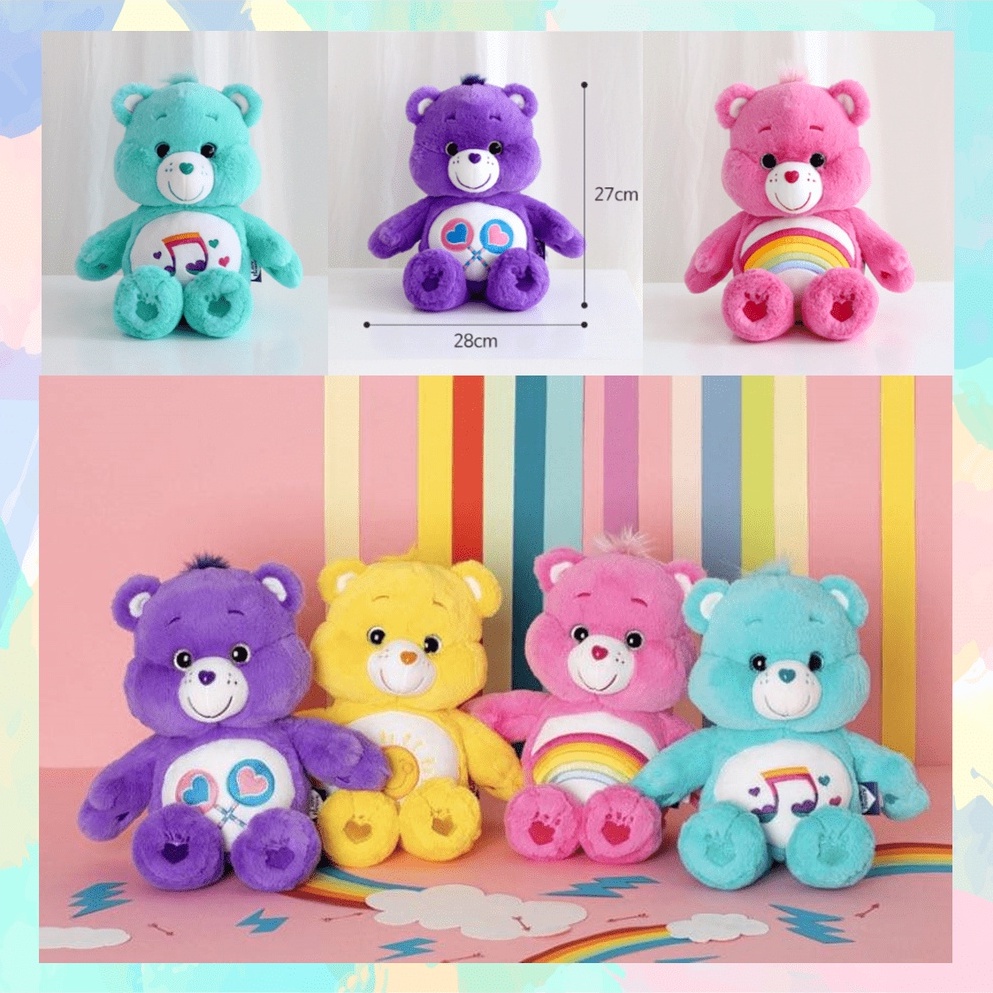 (พร้อมส่ง)💕 care bear ตุ๊กตา care bears ขนาด 27 cm แคร์แบร์ลิขสิทธิ์แท้จากเกาหลี🇰🇷 รุ่น cheer bear/heart song/share bear