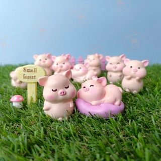 ลด30.- เก็บโค้ดหน้าร้าน ตุ๊กตาหมู หมูจิ๋ว (size 4cm.) ตุ๊กตาจิ๋วจัดสวนถาด