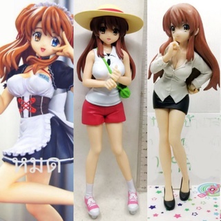 (แท้/มือ2) SEGA Haruhi Suzumiya Series Asahina Mikuru Waitress Ver. Miyazawa Model Ver. (Black) (PVC Figure),Adult Ver.