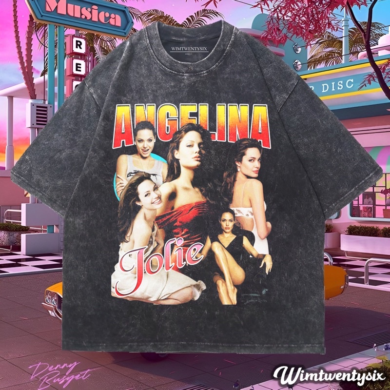 ANGELINA JOLIE ETERNAL WASHING VINTAGE TEE (เสื้อยืดโอเวอร์ไซส์)