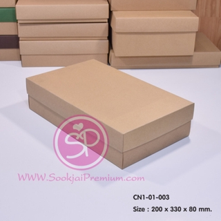 (บรรจุ 20 กล่อง) CN1-01-003 ขนาด 20.0x33.0x8.0 ซม. กล่องฝาครอบ (ฝาทึบ)