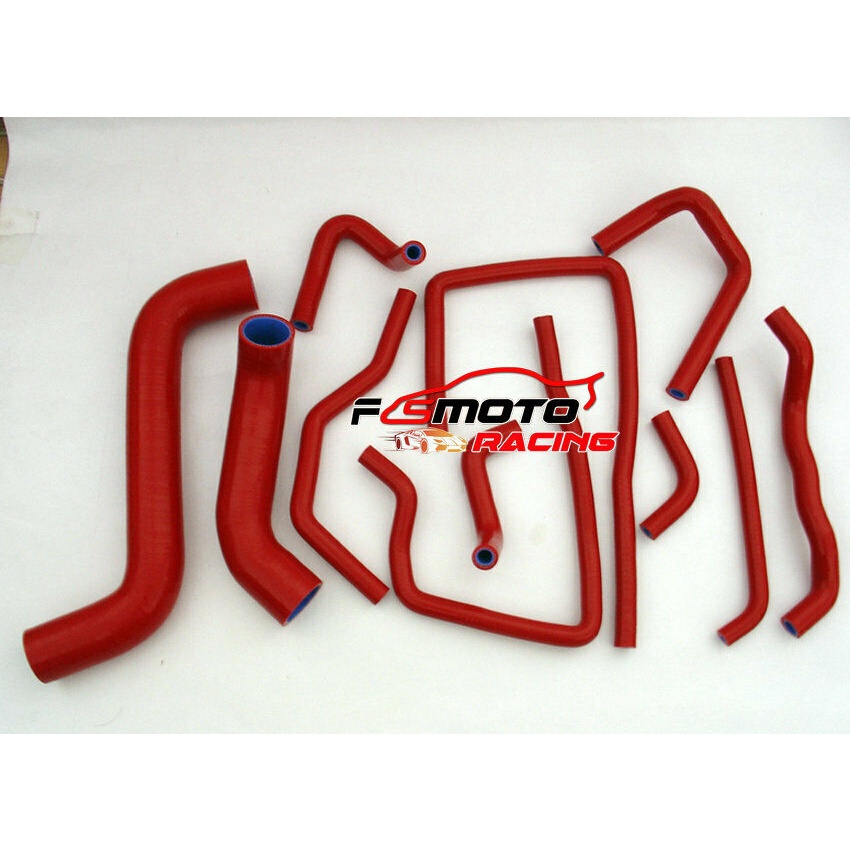 สีแดงสําหรับ SUBARU IMPREZA WRX/STI GDA/GDB EJ207 02-07 ซิลิโคนหม้อน้ําท่อชุด