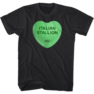 เสื้อยืดผ้าฝ้ายพิมพ์ลายแฟชั่น เสื้อยืด พิมพ์ลาย Rocky Love Italian Stallion Balboa Stallone สีแคนดี้ สําหรับผู้ชาย