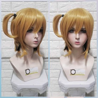 วิกผม​ ซอยสั้น​ สีทองเข้ม​ short wig violet (พร้อมส่ง)​
