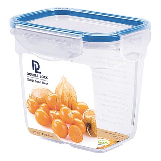 ✨ขายดี✨ กล่องอาหารแบบเหลี่ยม ดับเบิ้ลล็อก รุ่น 1335 ขนาด 800 มล. DOUBLE LOCK Airtight Plastic Food Container 1335 800ml.