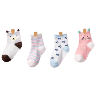 พร้อมส่ง🧦ยกแพ็ค5คู่ ถุงเท้าเด็กทารก ถุงเท้าเด็กอ่อน สำหรับเด็กแรกเกิดถึง 4 ขวบ ถุงเท้าเด็กลายการ์ตูน เนื้อผ้านุ่ม