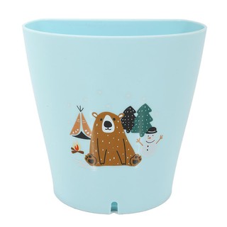 FREE HOME กระถางต้นไม้ กระถางต้นไม้แบบแขวน  ลายหมี พลาสติก ขนาด 13 ซม. WALL PLANT POT BEAR 13CM PLASTIC