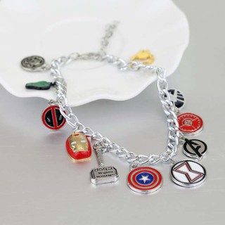 Avengers Infinity War Charm Bracelet black panther The American Captain Iron Man Spider-man Thors Hammer Bracelet