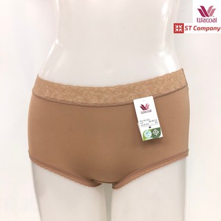 Wacoal Boyleg Panty แบบขาสั้น (Boyleg) สีโอวัลติน (OT) 1 ชิ้น ขอบลูกไม้ เก็บก้น นุ่ม ลื่น กางเกงใน วาโก้ รุ่น WU8893