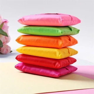 kingshopping HH44 (ร้านไทย) ถุงเก็บของ ถุงผ้าพับได้ 12สี👕 ช่วยลดโลกร้อน สะดวกต่อการใช้งาน น้ำหนักเบา พกพาง่าย พร้อมส่ง 💌