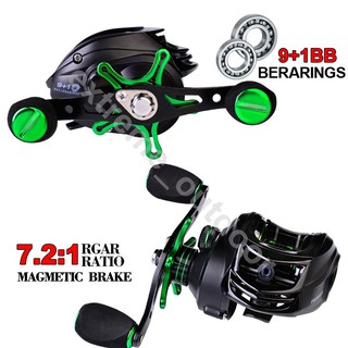 โลหะ รอกหยดน้ํา รอก PROBEROS fishing reel รอกตกปลา อัตราทดเกียร์ 7.2: 1 ขนาดลูกปืน 9+1 แรงลากสูงสุด 8 กิโลกรัม รอก