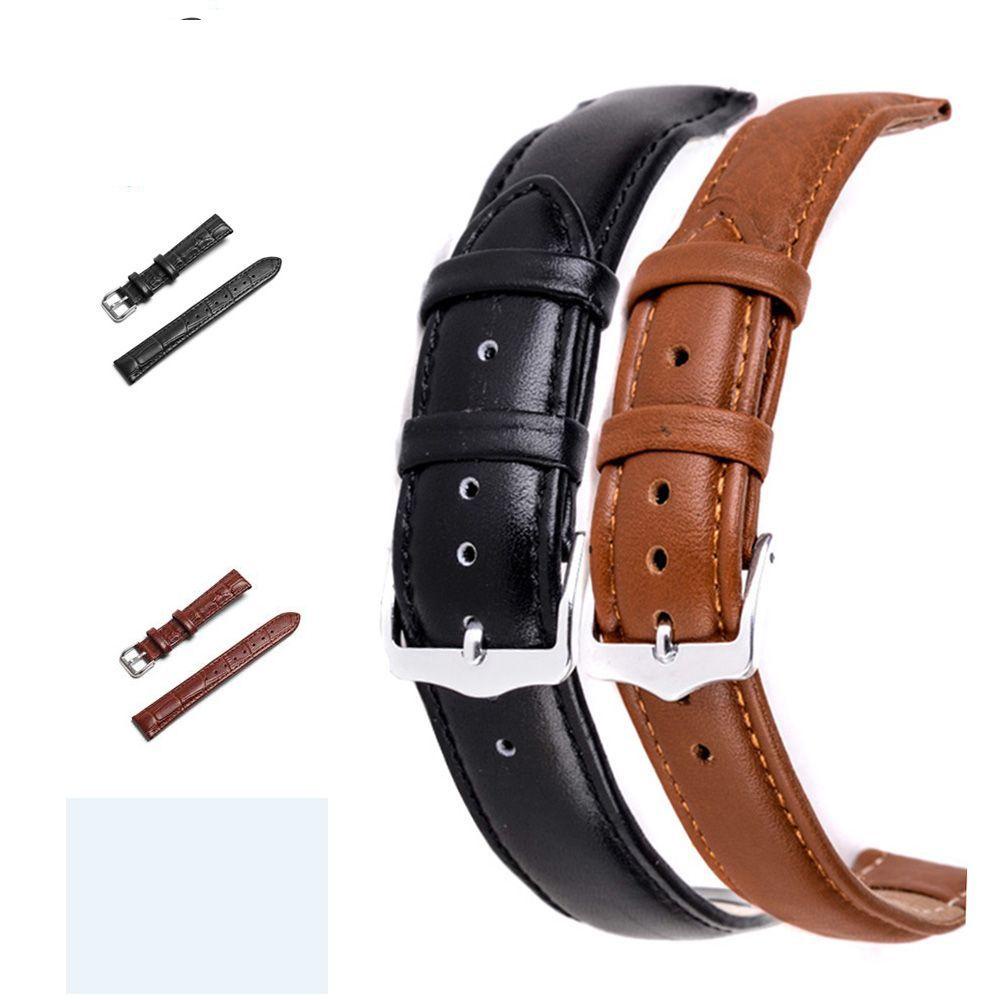 Emilee 16 มม. 20 มม. 22 มม. สายนาฬิกาหนังนุ่มหนังแท้ Vintage Sweatband