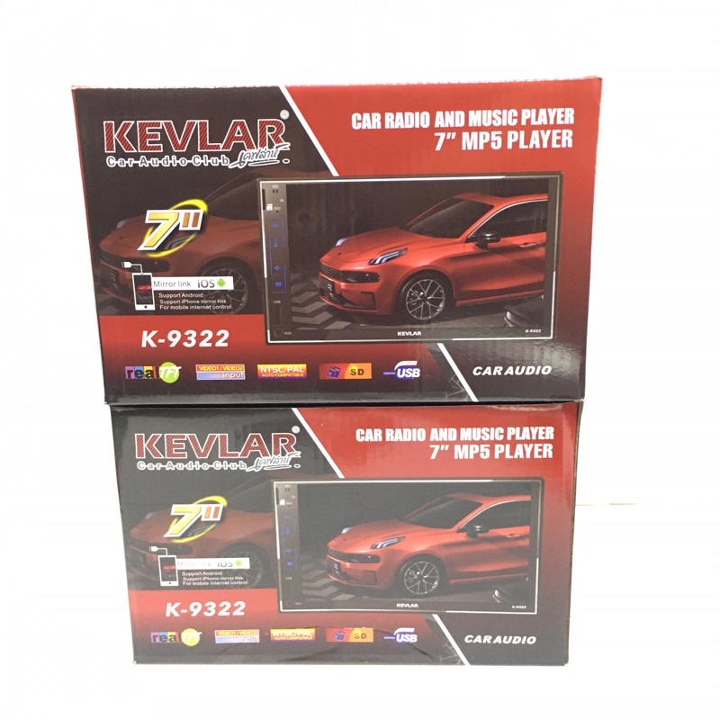 Kevlar 7” K-9322จอ2din จอติดรถยนต์ เล่นUSB MP3 MP4 เชื่อมต่อมือถือmirror link