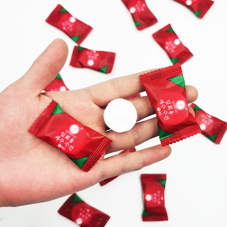 CMJ-01 ผ้าขนหนูอัดเม็ด Cotton ขนาดเล็ก อเนกประสงค์ แบบใช้แล้วทิ้ง คอตตอน ขนาด 18x20 ซม. - รูปที่ 2