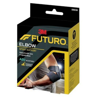 @@FUTURO Sport adjustable Elbow Support พยุงข้อศอก ฟูทูโร่ ปรับกระชับได้ สีดำ