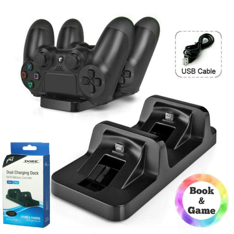 แท่นชาร์จจอย PS4 แบบคู่ ยี่ห้อ DOBE (PS4 Dual Charging Dock by DOBE) (ที่ชาร์จจอย PS4)