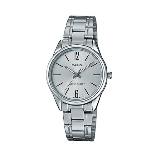CASIO นาฬิกาข้อมือผู้หญิง สายสแตนเลส สีเงิน รุ่น LTP-V005D-7BUDF   โค๊ดส่วนลด 100บาท โค๊ด (NEWMSME)