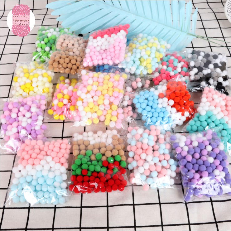 ปอม ๆ 5 ขนาด รุ่น POM POM SOFT เลือกสีได้(โปรดอ่านรายละเอียดประกอบ) (รุ่นซอฟต์)