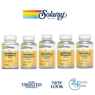 &lt; พร้อมส่ง &gt; Solaray , Vitamin C Time Release / Super Bio Vitamin C / Liposomal / Buffered - วิตามินซี 500 / 1,000 mg