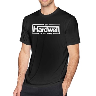 เสื้อยืด พิมพ์ลาย Go Hardwell Or Go Home Dj สีเทาเข้ม แบบมืออาชีพ