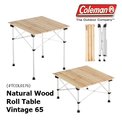 Coleman Natural Wood Roll Table Vintage 65 2000026803