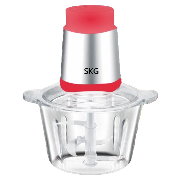 SKG เครื่องบดสับ ผสมอาหาร 1.5 L SK-6616 (ฟรีมีดสแตนเลสอเนกประสงค์ 3 เล่ม) สีแดง