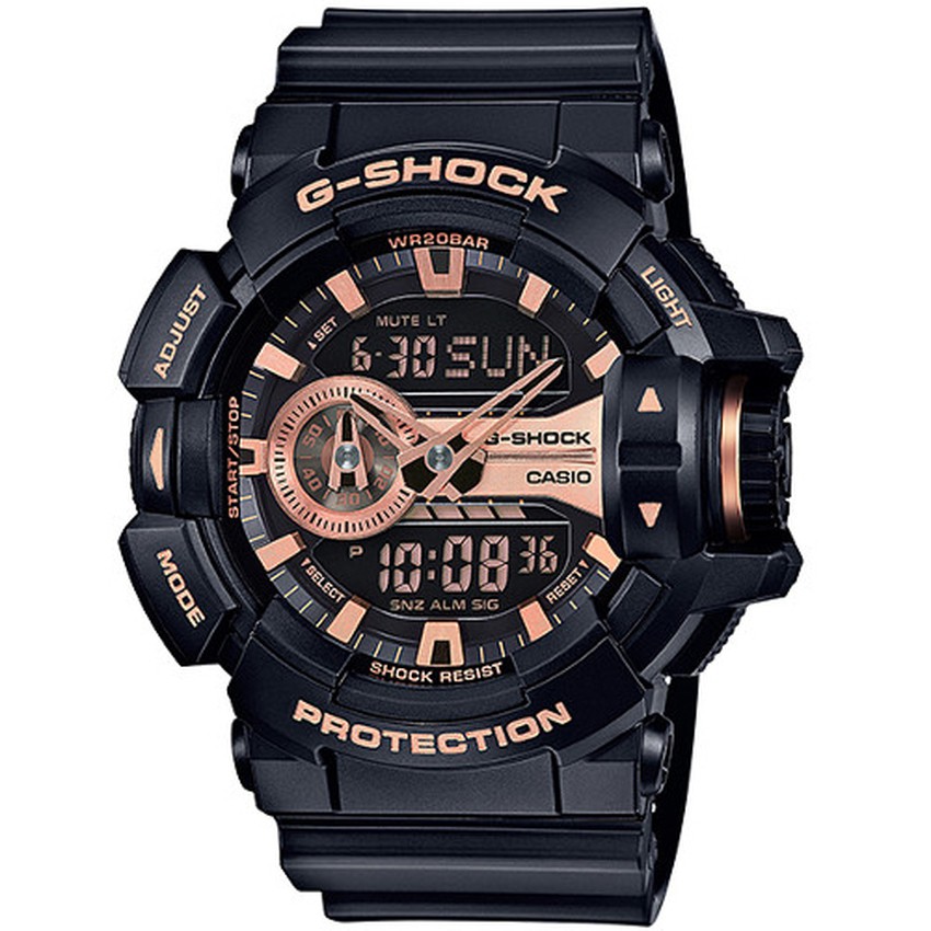 Casio G-Shock นาฬิกาข้อมือผู้ชาย สายเรซิ่น รุ่น GA-400GB-1A4DR-สีดำ