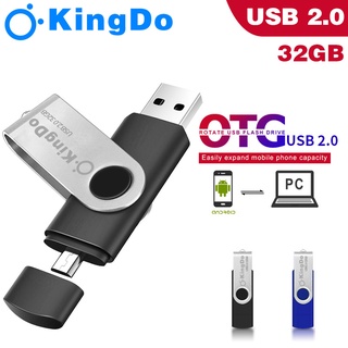 USB Kingdo OTG USB Flash Drive 32GB Pendrive USB สติ๊กปากกาไดรฟ์สำหรับดิสก์ Android Phone