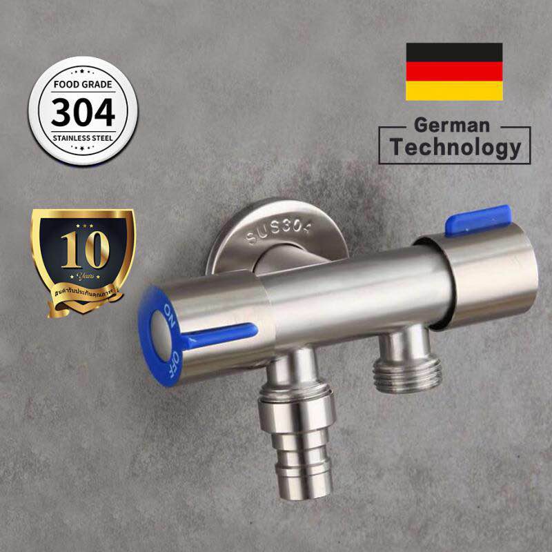 SHTก๊อกน้ำอเนกประสงค์ ก็อกสแตนเลส ก็อกคู่เครื่องซักผ้า หัวก๊อกสระน้ำ ก็อกน้ำ ก๊อกน้ำ 3 ทาง A1007