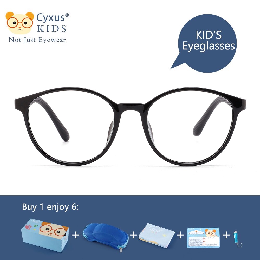 Cyxus แว่นตาป้องกันรังสียูวีแสงสีฟ้าสําหรับเด็กชายหญิง -6018