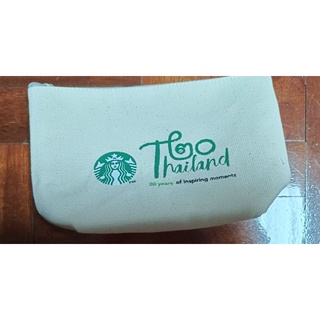 ขาย 105.-รวมส่ง กระเป๋าผ้าซิป ๒๐ ปี Starbucks 20th Thailand