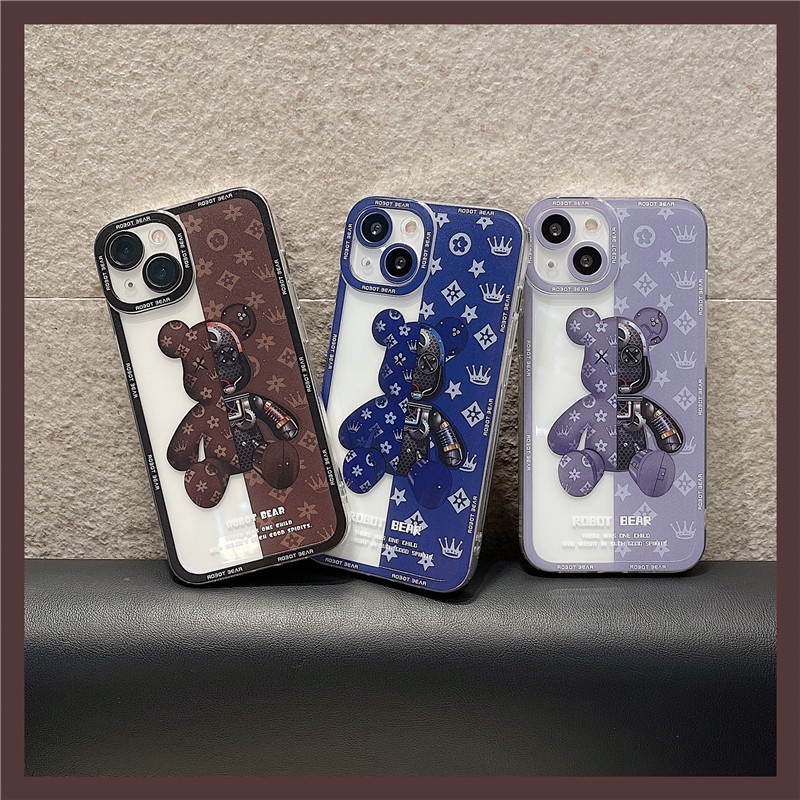 เคสนิ่ม กันกระแทก ลายหมีโหด สําหรับ for iphone 13 12 11 Pro Max 12 13 Mini XS Max XR X 8 7 Plus #8