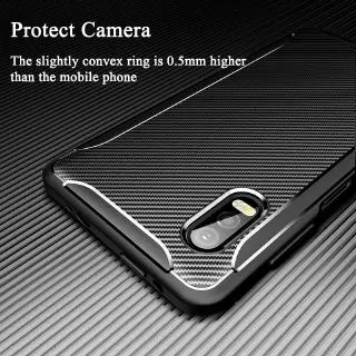 สําหรับ Samsung Galaxy XCover Pro เคสคาร์บอนไฟเบอร์หรูหราซิลิโคน Bussness กันกระแทก