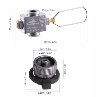 หัวถ่ายแก๊ส Campingmoon Gas adapter  Refill adapter แก๊สอะแดปเตอร์ หัวแปลง วาล์วถ่ายแก๊ส พร้อมส่งทันทีจาก กทม.