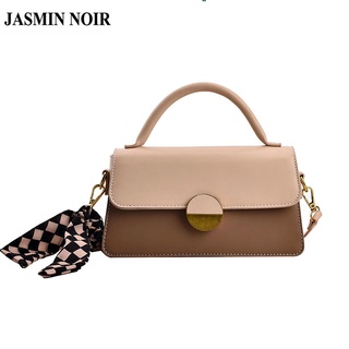 Jasmin Noir กระเป๋าถือ หนัง PU ประดับพู่ ทรงสี่เหลี่ยม ขนาดเล็ก สไตล์เรโทร สําหรับผู้หญิง