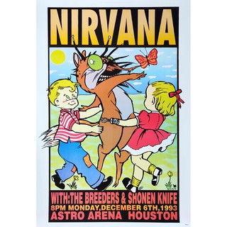 โปสเตอร์ วงดนตรี ร็อค เนอร์วานา NIRVANA 1987-94 POSTER 24”x35” Inch Kurt Cobain Legend American Rock Band v7