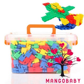 1NG-100pcs บล็อกอาคารพลาสติกที่มีสีสันของเล่นสำหรับเด็ก PuzzleZone Education ToysZB6