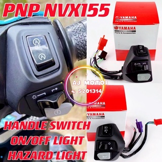 Pnp NVX155 สวิตช์มือจับเปิด ปิด แลมปู สัญญาณคู่ SUIZ YAMAHA NVX-155 LED LAMPU DEPAN HAZARD LIGHT SUIS DUCATI เบรก