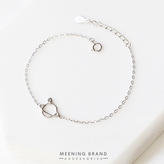 MeeningBrand ❥ สร้อยข้อมือเงิน SATURN DIAMOND [01-0053]