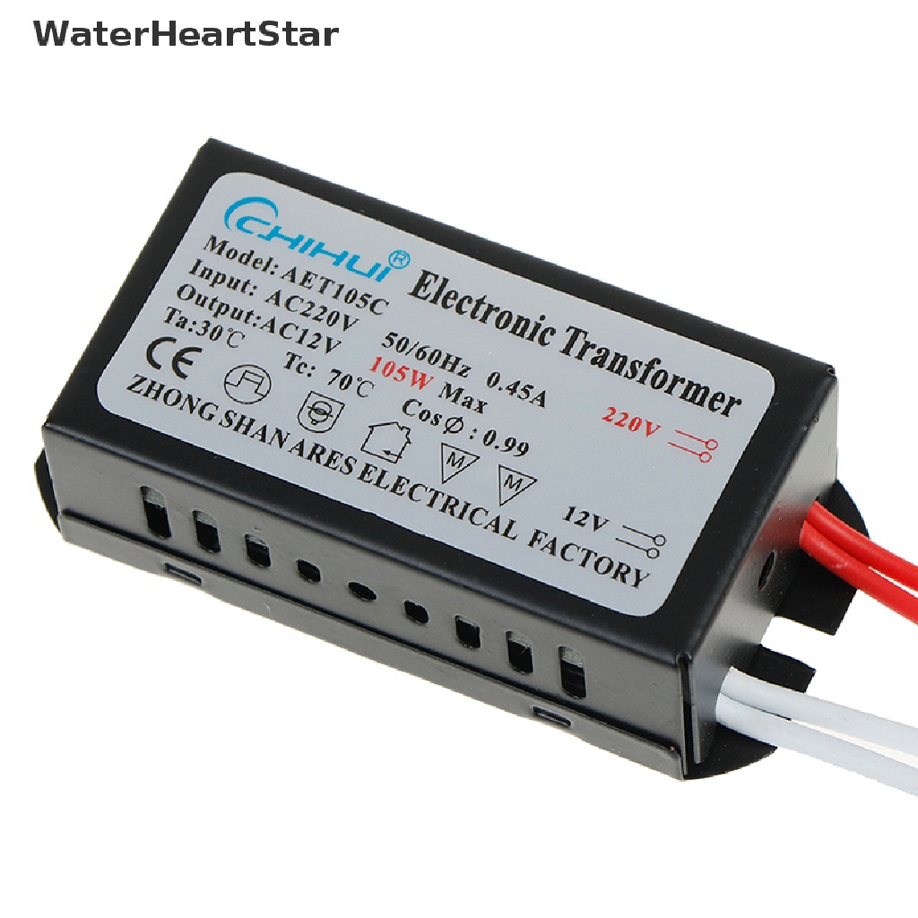 Waterheartstar Ac หม้อแปลงฮาโลเจน 12V 20W 40W 60W 80W 105W 120W 50W