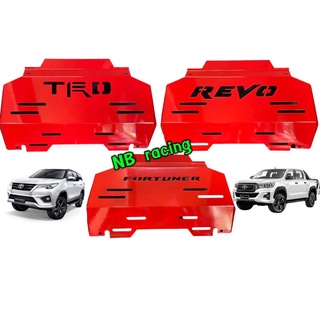 กันเเคร้งเครื่อง2016-2022 Toyota Revo / Revo Rocco fortuner ford สีแดง เหล็กหนา กันกระแทกใต้ท้องรถตัวสูง 2016-2022