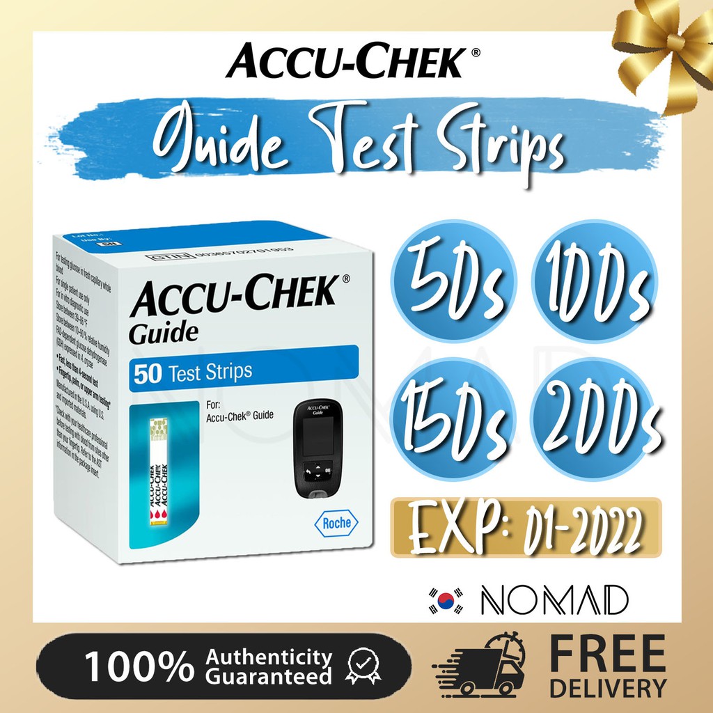 [AccuChek] Guide Test Strips 50s (Expiry Date 2022/01) EYzM Shopee