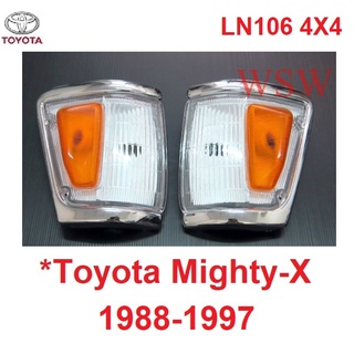 1คู่ 4WD ไฟมุม TOYOTA HILUX MIGHTY-X LN106 1989 - 1997 โตโยต้า ไมตี้เอ็กซ์ ไฟรถ เสื้อไฟเลี้ยว ไฟสัญญาณ MIGHTY X 1994 4x4