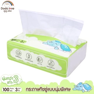 DODOLOVE กระดาษทิชชู่ ทิชชู่ สำหรับเด็กอ่อน แบบนุ่มพิเศษ 3 เท่า
