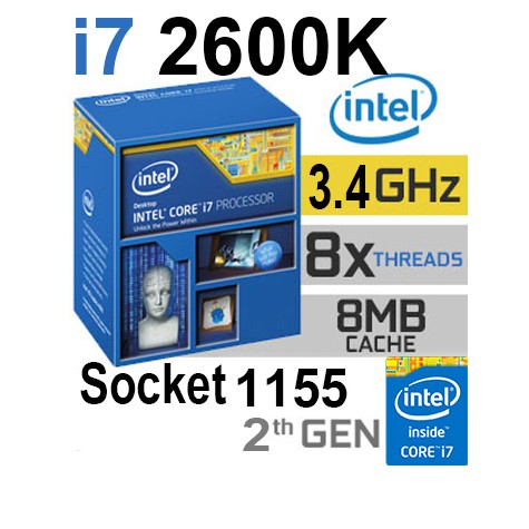 CPU INTEL CORE I7 2600K (Socket 1155) มือสอง พร้อมส่ง ส่งเร็วมาก!!! [[[แถมซิลิโคนหลอด พร้อมไม้ทา]]]