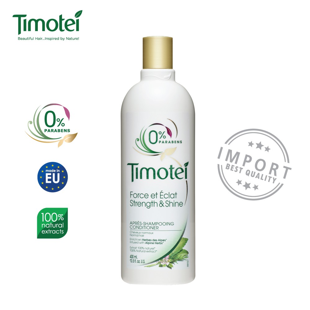 Timotei Strength & Shine Conditioner ทิมโมเท สเตรงท์ แอนด์ ชายน์ คอนดิชันเนอร์ จากธรรมชาติ