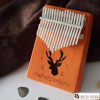 ข้อเสนอพิเศษ！SECU-STAR แบบพกพา Kalimba Thumb Piano 17 นิ้ว Finger Kalimba Instrument